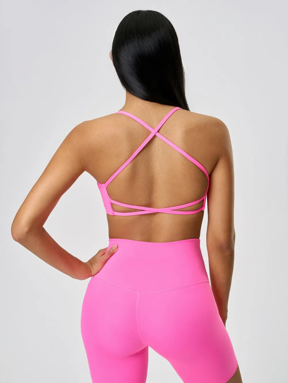 Crisscross Back with Detachable Chest Pads Bra