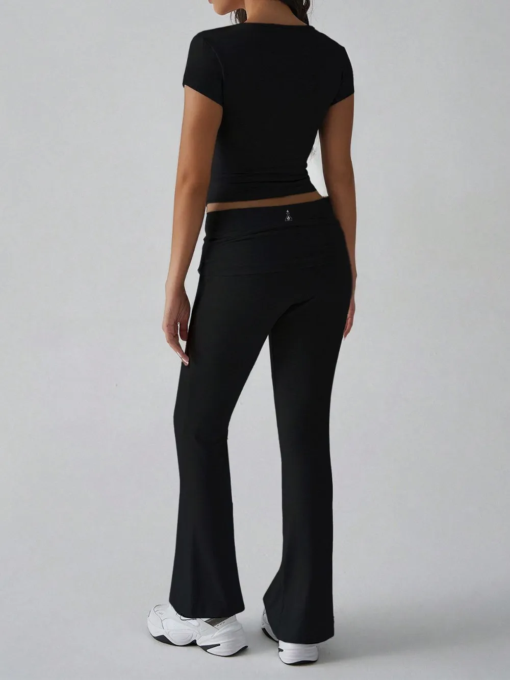 V-Neck Top and Bootcut Leggings Set