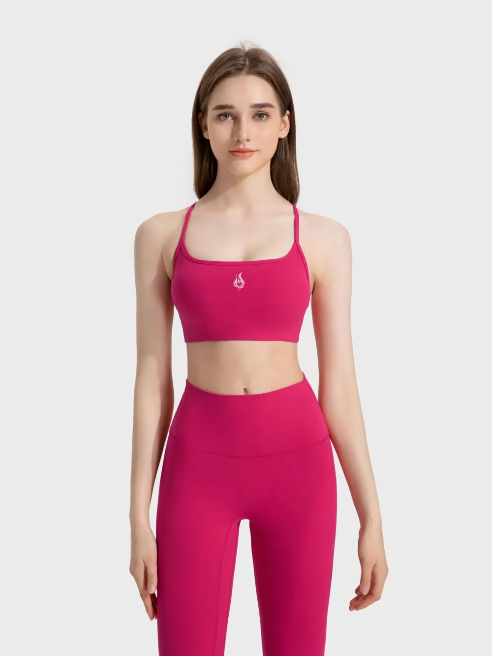 Crisscross Back with Detachable Chest Pads Bra